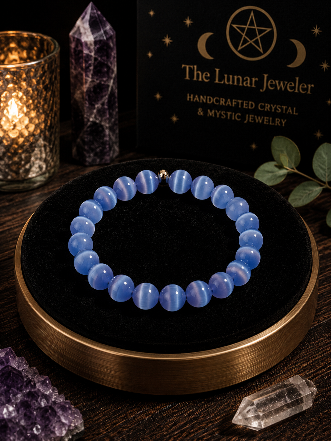 Blue Cat's Eye Bracelet – 7.5