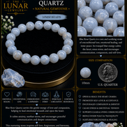 Blue Rose Quartz Bracelet – 7.5