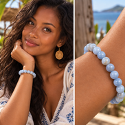 Blue Rose Quartz Bracelet – 7.5