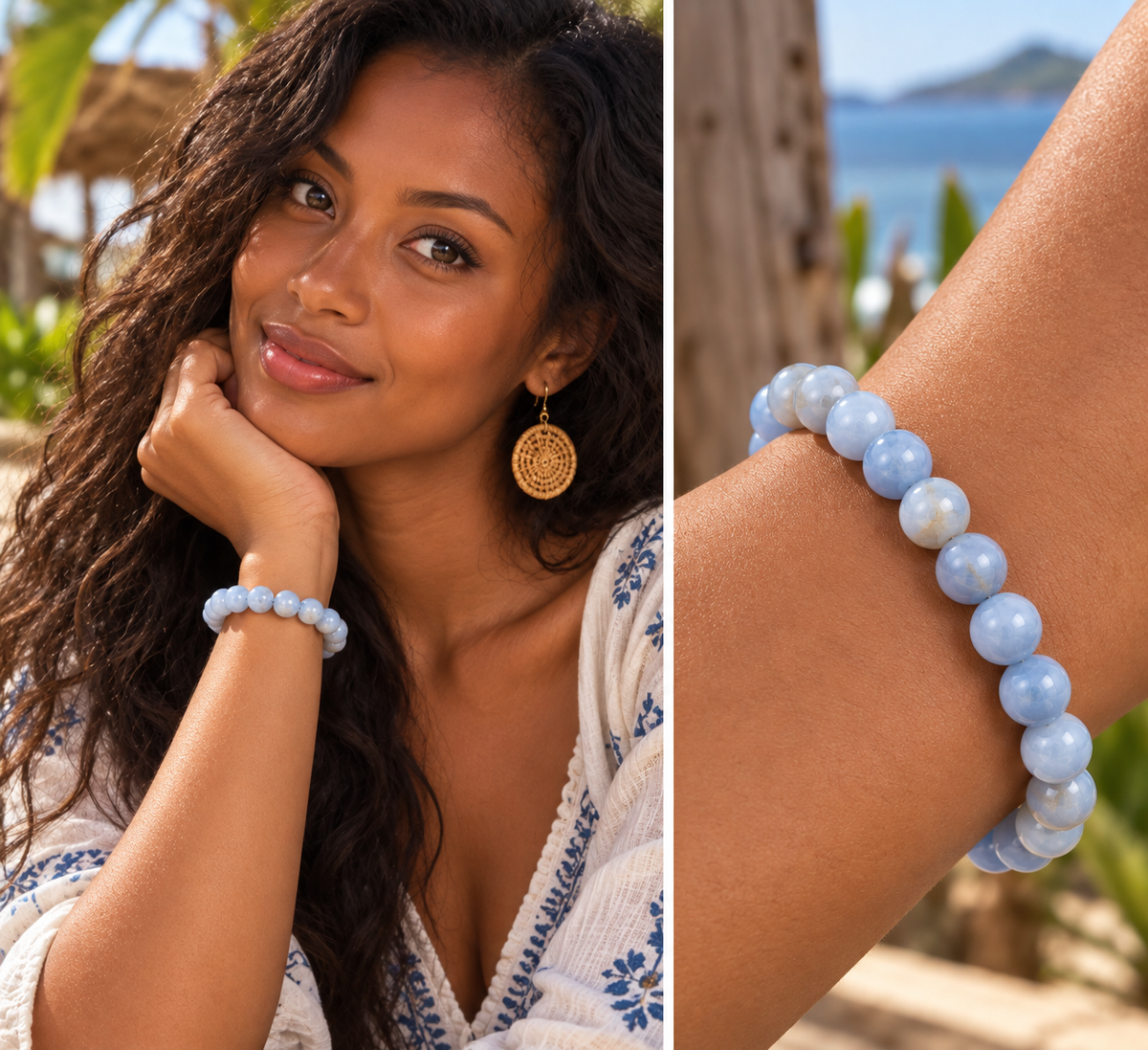 Blue Rose Quartz Bracelet – 7.5