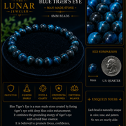 Blue Tiger's Eye Bracelet – 7.5