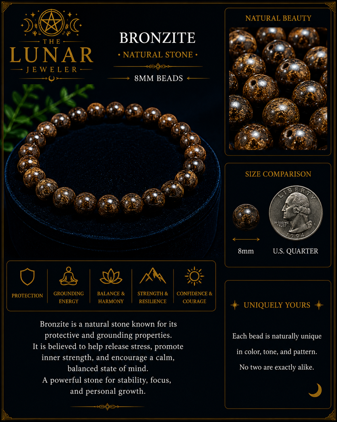 Bronzite Bracelet – 7.5