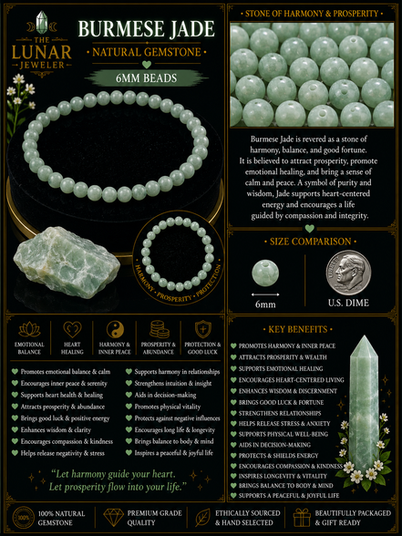 Burmese Jade Bracelet – 7.5" Elastic Bracelet