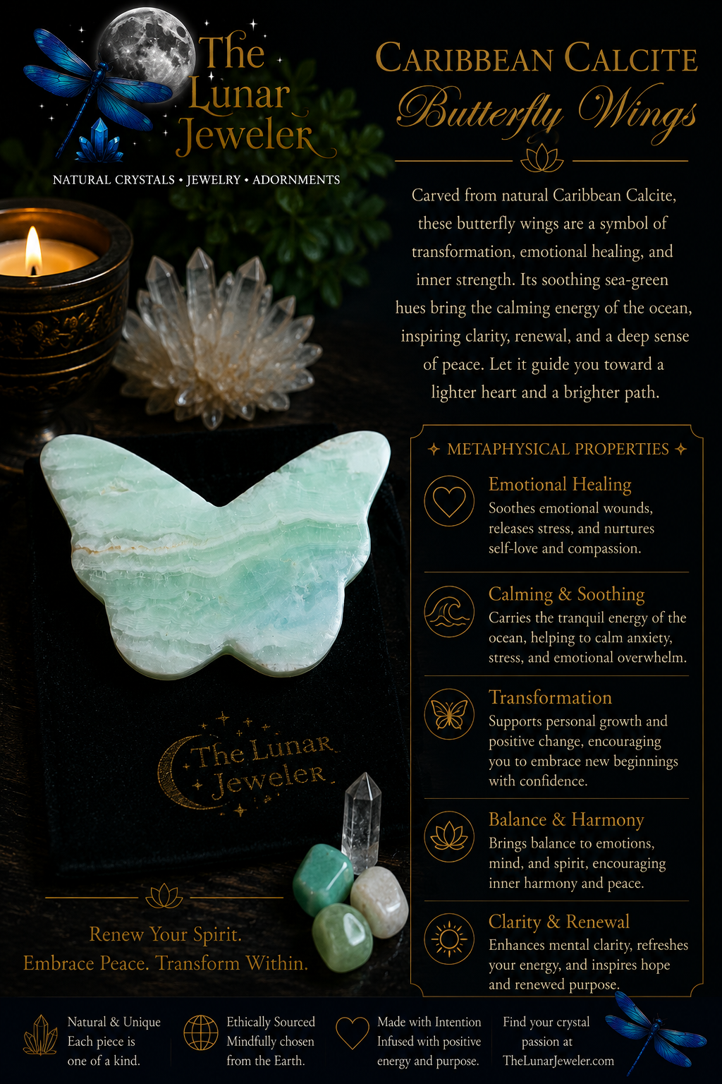 Hand-Carved Butterfly Wings – Natural Crystal & Gemstone Wing Carvings
