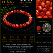 Carnelian Bracelet – 7.5
