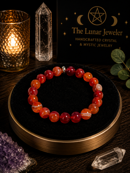 Carnelian Bracelet – 7.5" Elastic Bracelet