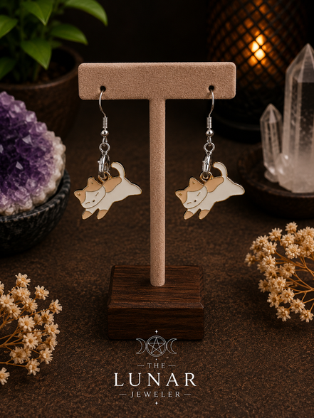 Cat Charm Earrings