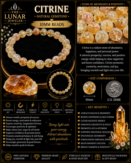 Citrine Bracelet – 7.5" Elastic Bracelet