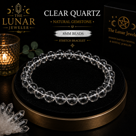Clear Quartz Bracelet – 7.5" Elastic Bracelet