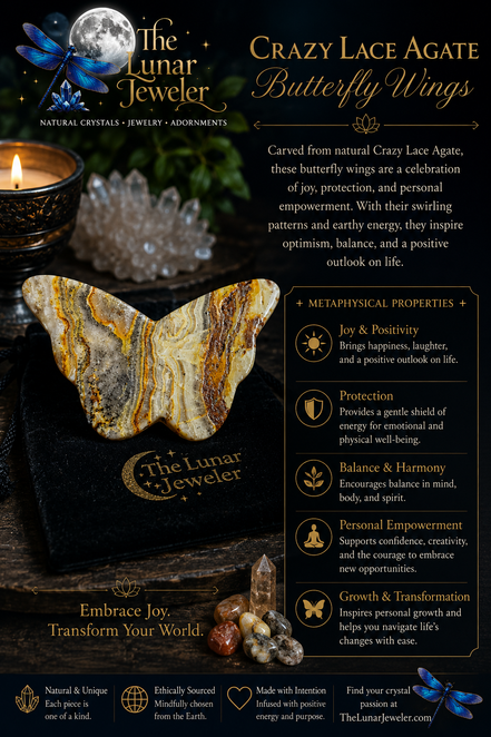 Hand-Carved Butterfly Wings – Natural Crystal & Gemstone Wing Carvings