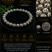 Dalmatian Jasper Bracelet – 7.5