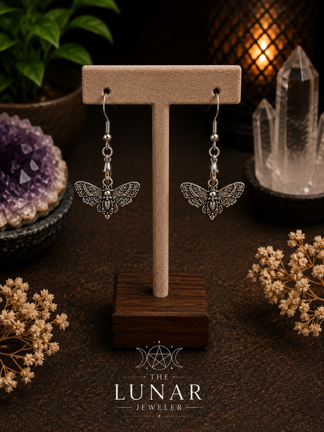 Death's Head Moth Earrings