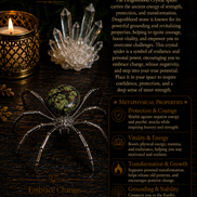 Crystal Spider – Natural Crystal Spider Carving with Zinc Alloy Body