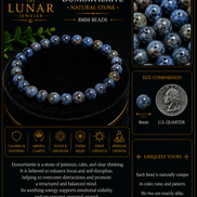 Dumortierite Bracelet – 7.5
