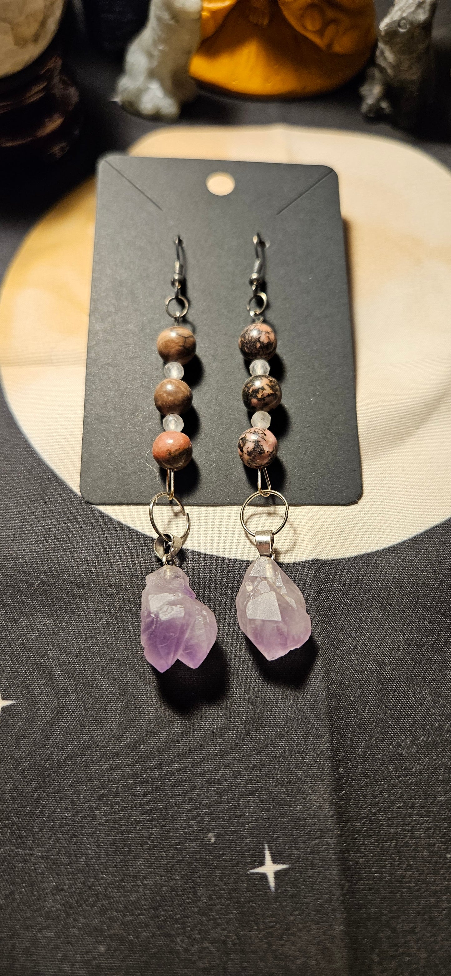 Rhondite Amethyst Earrings