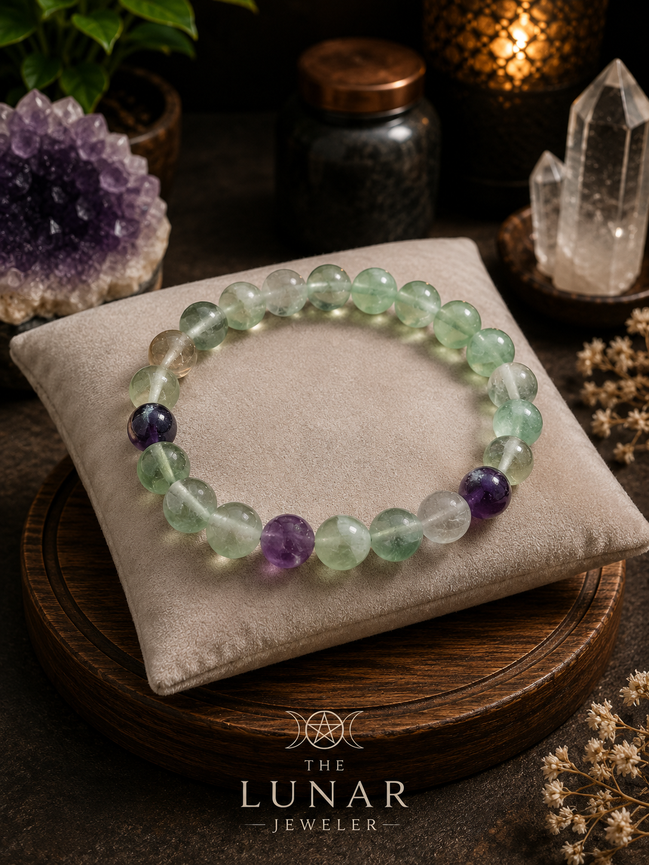 Fluorite Bracelet – 7.5" Elastic Bracelet