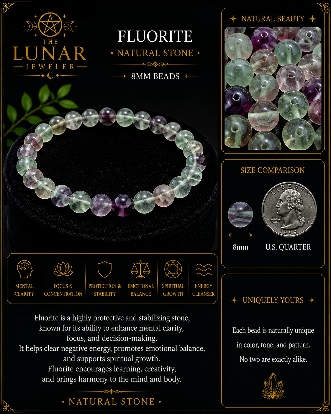 Fluorite Bracelet – 7.5