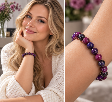Galaxy Tiger's Eye Bracelet – 7.5" Elastic Bracelet