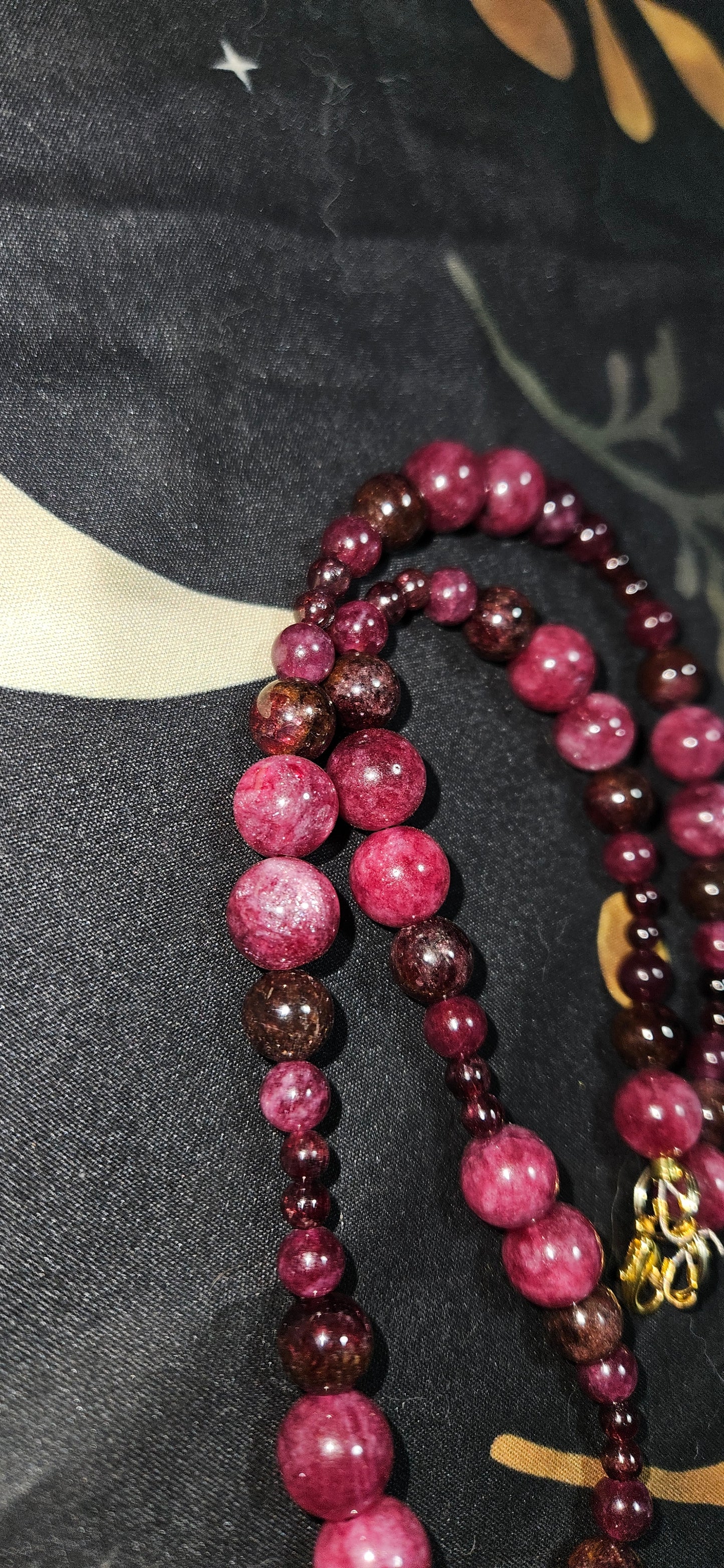 Garnet Wave beaded Necklace