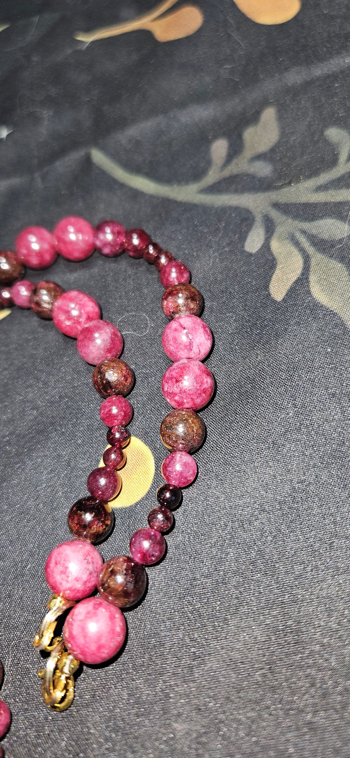 Garnet Wave beaded Necklace