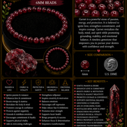 Garnet Bracelet – 7.5
