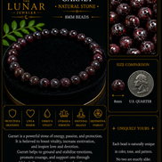 Garnet Bracelet – 7.5