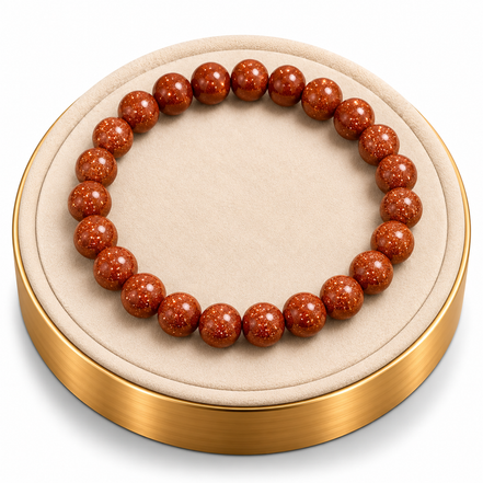 Golden Sandstone Bracelet – 7.5" Elastic Bracelet