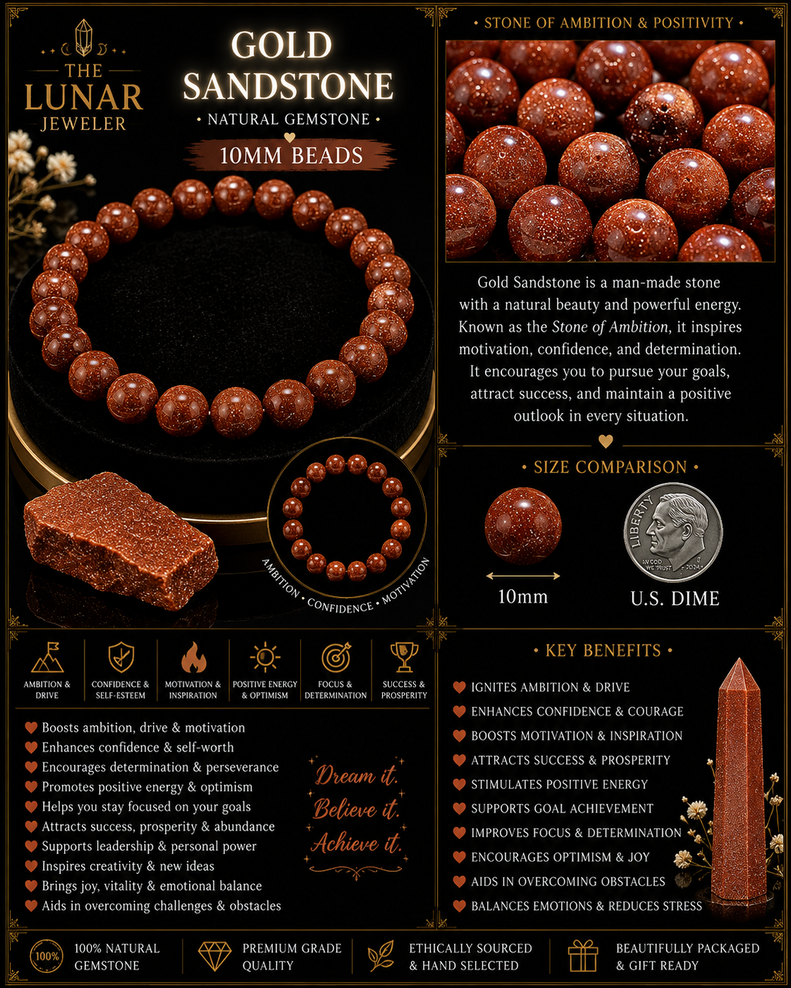 Golden Sandstone Bracelet – 7.5