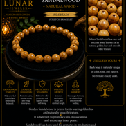 Golden Sandalwood Bracelet – 7.5