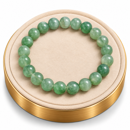 Green Aventurine Bracelet – 7.5" Elastic Bracelet