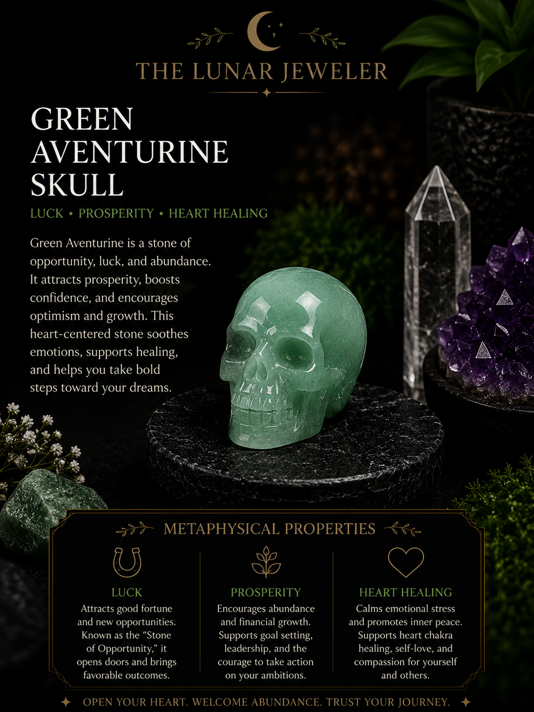 Crystal Skull Carving – Hand-Carved Natural Gemstone Skull
