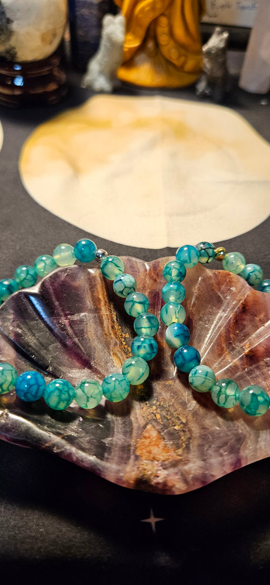 Green Dragon Agate Bracelet