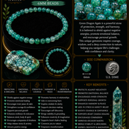 Green Dragon Agate Bracelet – 7.5