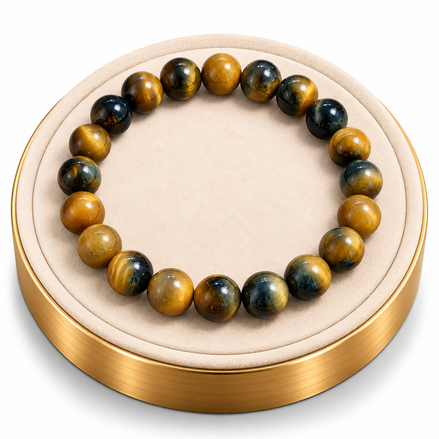 Heavenly Tiger's Eye Bracelet – 7.5" Elastic Bracelet