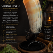 Hand-Carved Viking Drinking Horn – Natural Water Buffalo Horn