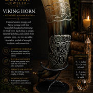 Hand-Carved Viking Drinking Horn – Natural Water Buffalo Horn