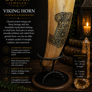 Hand-Carved Viking Drinking Horn – Natural Water Buffalo Horn