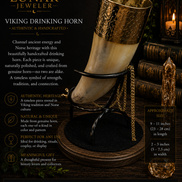 Hand-Carved Viking Drinking Horn – Natural Water Buffalo Horn