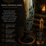 Hand-Carved Viking Drinking Horn – Natural Water Buffalo Horn