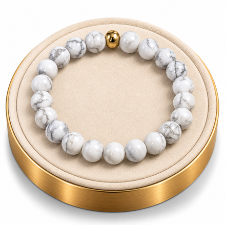 Howlite Bracelet – 7.5" Elastic Bracelet