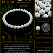Howlite Bracelet – 7.5