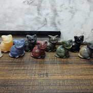 Crystal Cat Carvings – Natural Crystal & Stone Cats