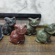 Crystal Cat Carvings – Natural Crystal & Stone Cats