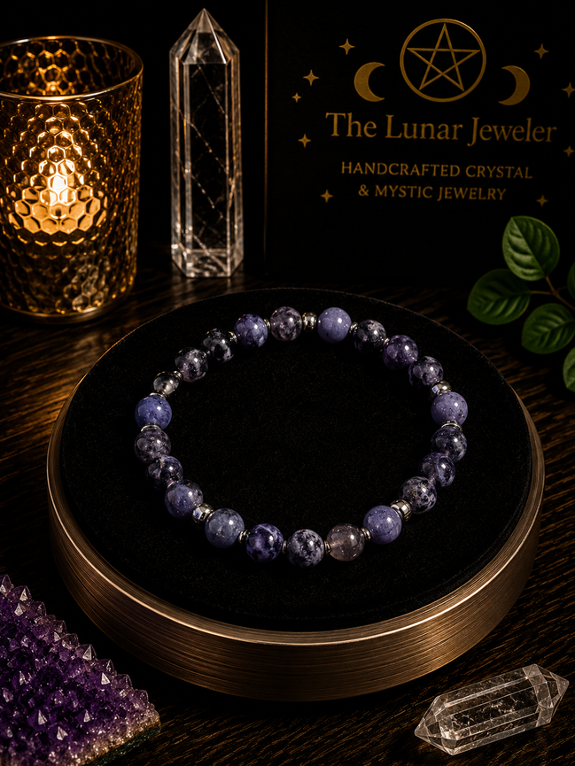 Iolite & Tanzanite Bracelet – 7.5" Elastic Bracelet