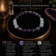 Iolite, Tanzanite & Angelite Bracelet – 7.5