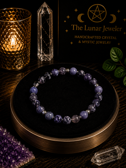 Iolite & Tanzanite Bracelet – 7.5" Elastic Bracelet