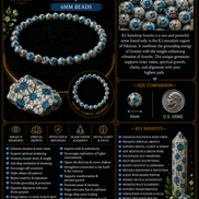 K2 Raindrop Azurite Bracelet – 7.5