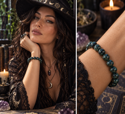 Kambaba Jasper Bracelet – 7.5" Elastic Bracelet