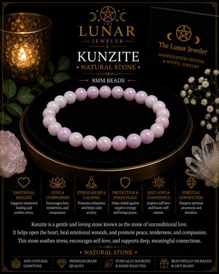 Kunzite Bracelet – 7.5" Elastic Bracelet