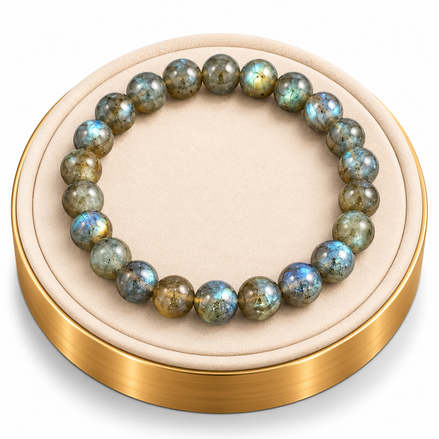 Labradorite Bracelet – 7.5" Elastic Bracelet